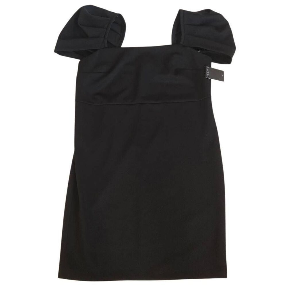 NWT Eloquii Black Dressy Puff Short Sleeve Sheath Dress Size 16
